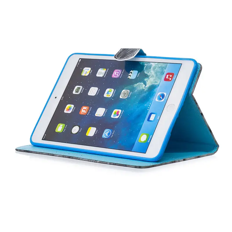 Для Apple iPad 2/3/4 чехол нарисованными животными для планшета из искусственной кожи(полиуретан) с откидной крышкой с функцией подставки для iPad2 iPad3 iPad4 принципиально кожи в виде ракушки+ Защитная пленка на экран+ подставка для ручек
