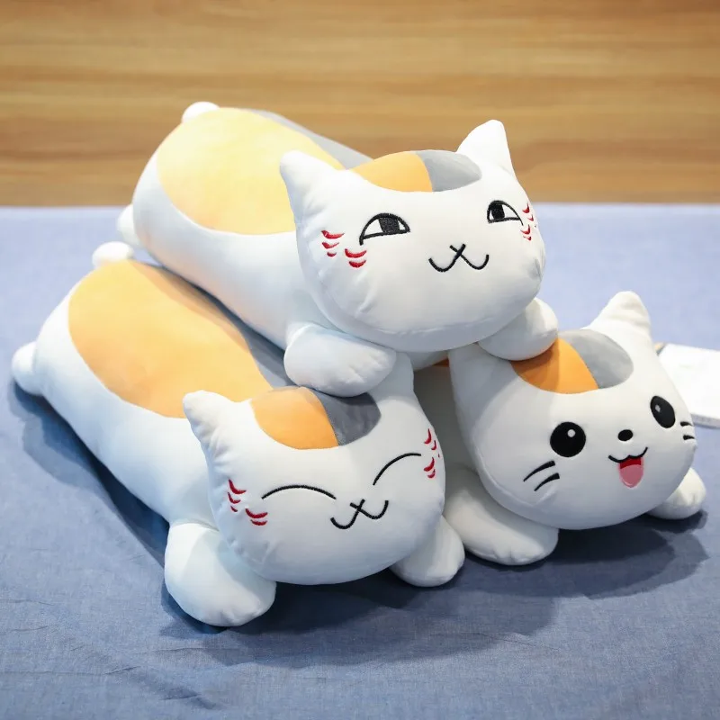 Plush Animals Cat Pig Creative Long Soft Gift Creative Office Lunch Break Nap Sleeping Pillow Cushion Plush Stuffed Gift Doll