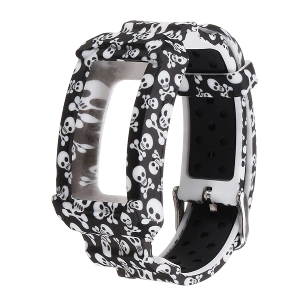 Black Skeleton Силиконовый ремешок для часов, сменный ремешок для samsung gear Fit 2 SM-R360/Fit2 Pro R365, ремешок для наручных часов - Цвет: Black Skeleton