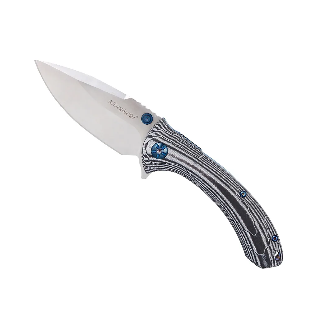 DX johnyjamie Dogbug C814GPBKW Blackwhite G10 Ручка D2 стальное лезвие складной Военный нож для