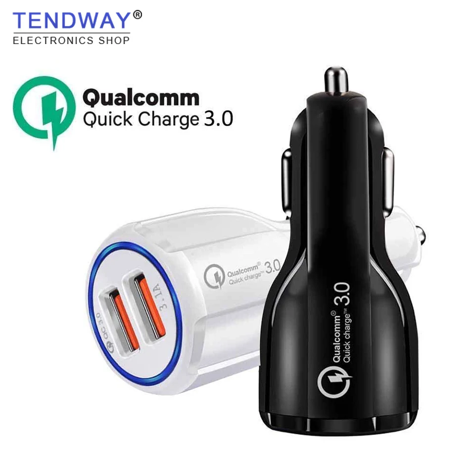 Tendway автомобильное зарядное устройство USB Qc 3 0 быстрое для быстрой зарядки 2