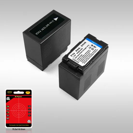 

Camera Battery Replace For PANASONIC D54/D54S/VBD55 Fit For AGDVC15/DVC7/DVX100/DVX1000/DVC180/DVC200/DVC63MC 7.2V 5400mAh