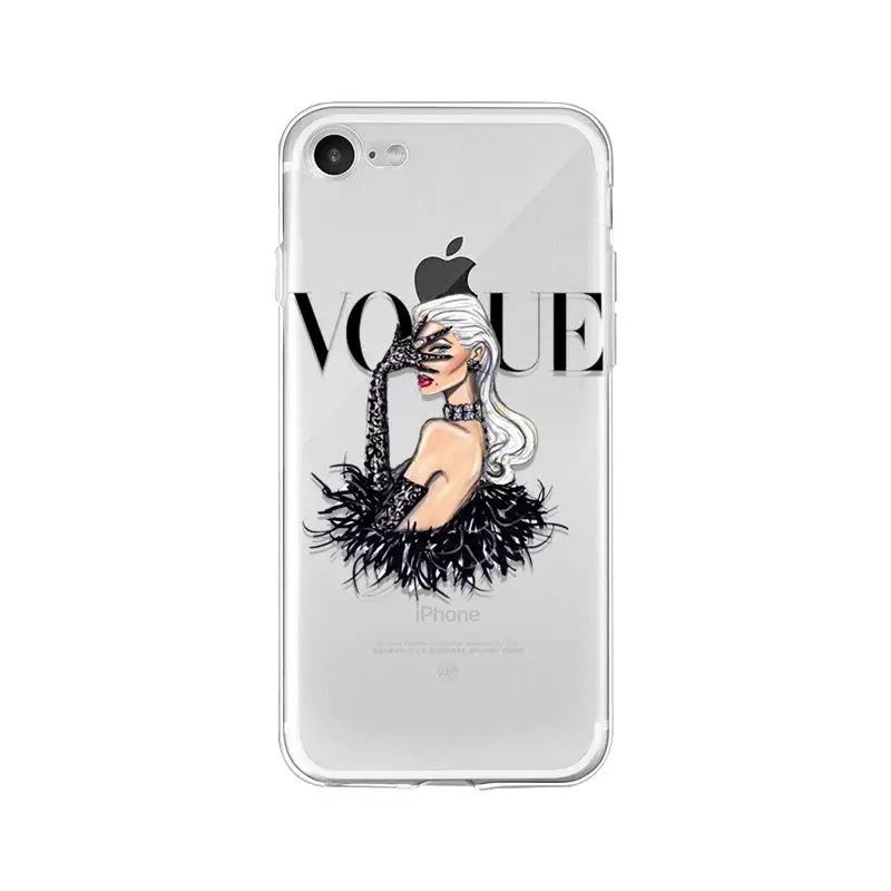 Yinuoda VOGUE Рождество девушка пользовательские фото мягкий чехол для телефона Apple