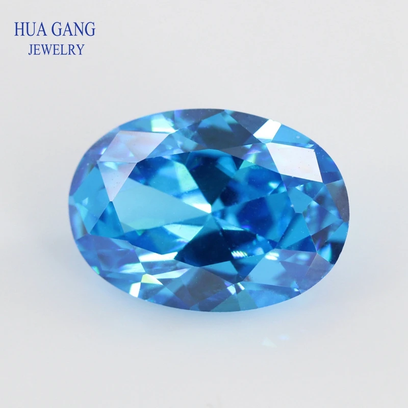

Size 2x3~15x20mm Oval Shape Cut 5A SeaBlue CZ Stone Synthetic Gems Cubic Zirconia For Jewelry Wholesale Free Shipping