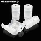 4 шт., адаптер для аккумулятора размера AA в D, коробка для хранения, чехол, держатель, пластиковый, высокое качество, Прямая поставка