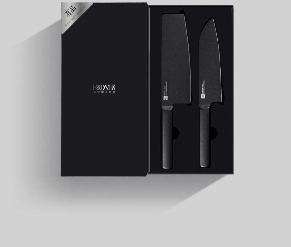 Оригинальный Xiaomi Mijia Huohou классный черный кухонный антипригарный нож набор ножей