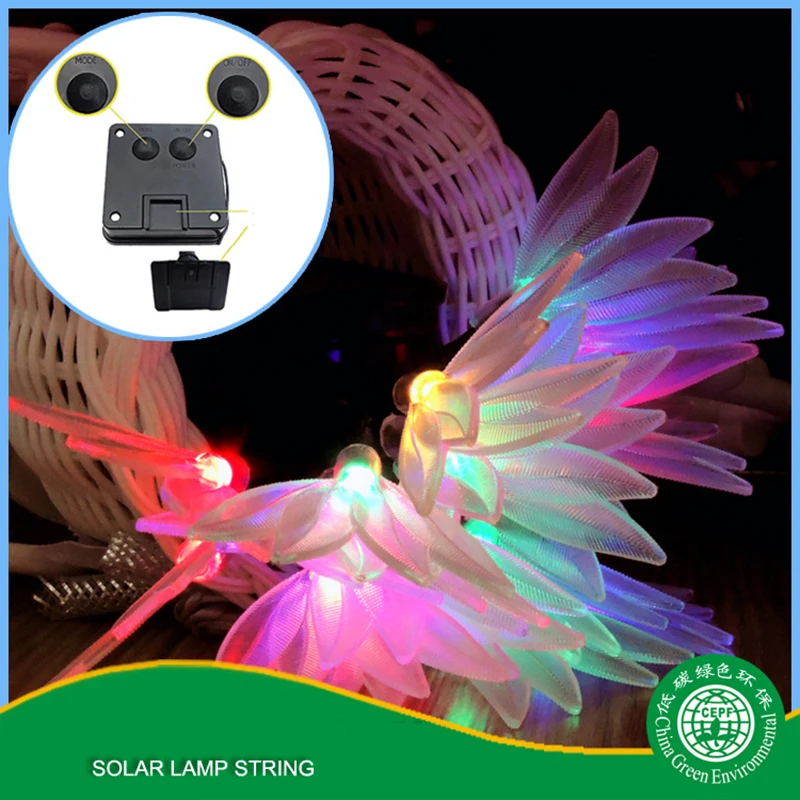 

2 Modes 4.8M 20LEDS Holiday lights Solar Powered String Lights Lucky Clover Led Light String Christmas Weddingr Fairy Decoration