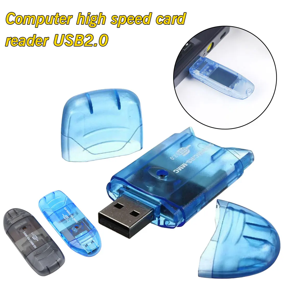 1 USB 2,0 мульти карта памяти ридер адаптер разъем для Micro SD MMC SDHC TF M2 карта памяти MS Duo RS-MMC