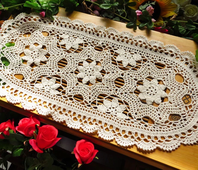 Новинка рождественский подарок винтажные кружевные вязаные крючком цветы