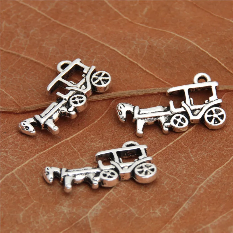 10pcs Horse Carriage Charms Silver Color Pendant For Handmade Diy Jewelry A2937 | Украшения и аксессуары
