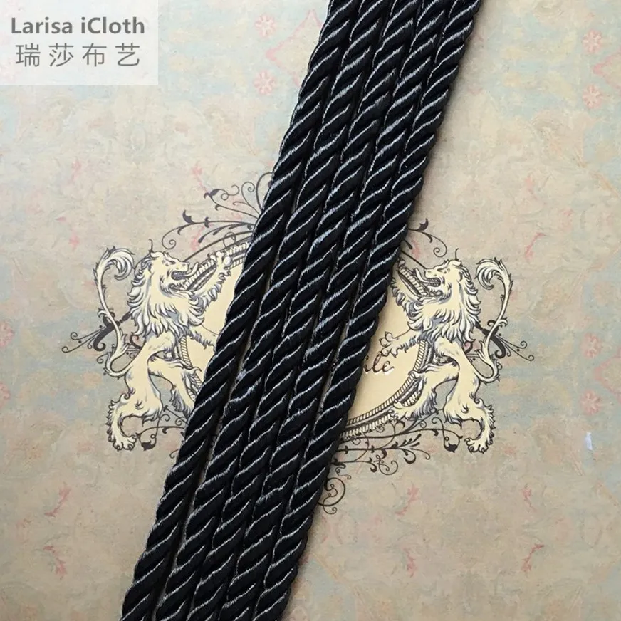 Черная веревка три нити шнура для дивана чехлы диванов аксессуары настольного