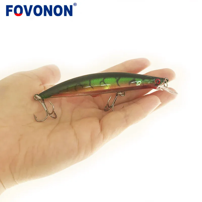 FOVONON рыболовная приманка в виде гольяна 1 шт. жесткая наживка 11 см 12 7 г плавающая