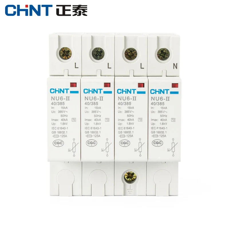 Устройство для защиты от перенапряжения CHNT 1P 2P 3P 4P 15kA 40KA 65KA 100KA 40/385 Ka устройство