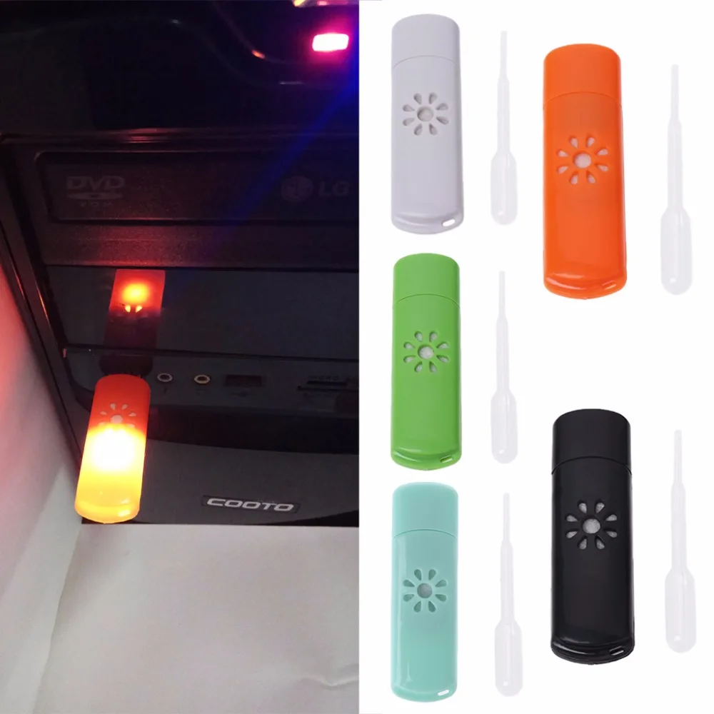 

Free_on Mini USB Car Aromatherapy Diffuser Aroma Humidifier Essential Oil Fresh Home New Air Conditioning