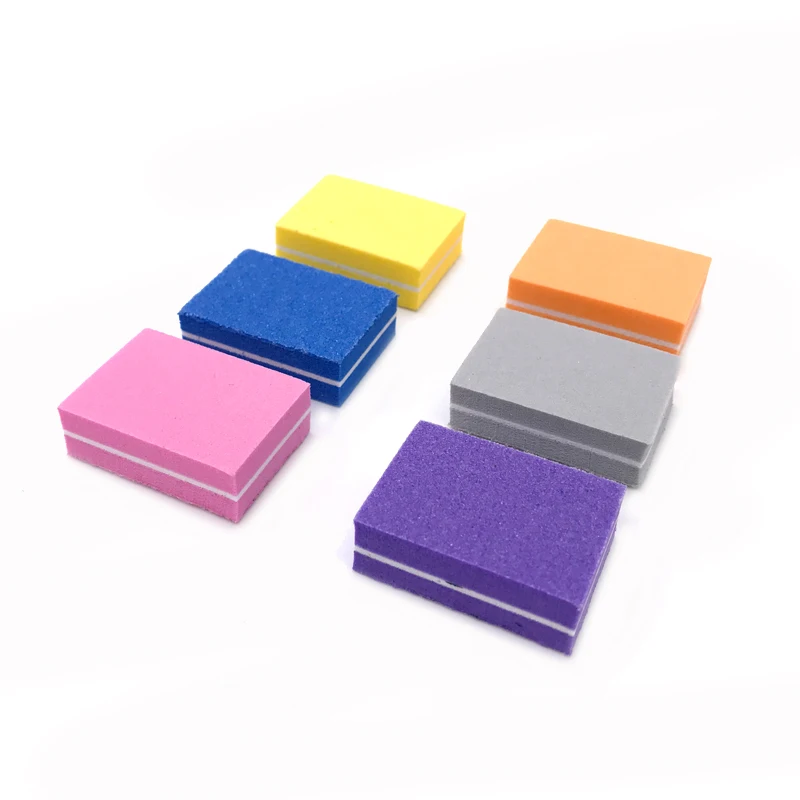 20 шт./лот разноцветная пилка для ногтей губка наждачная бумага 100/180 лак лайм