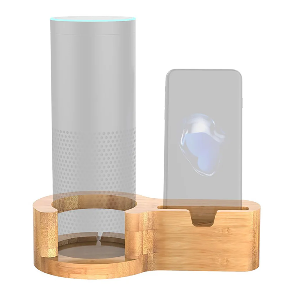 Подставка для телефона с динамиком для Echo для iPhone X, 8, 7, 6, 6s Plus, бамбуковый защитный деревянный держатель для Alexa, поддержка Echo, аксессуары для телефонов