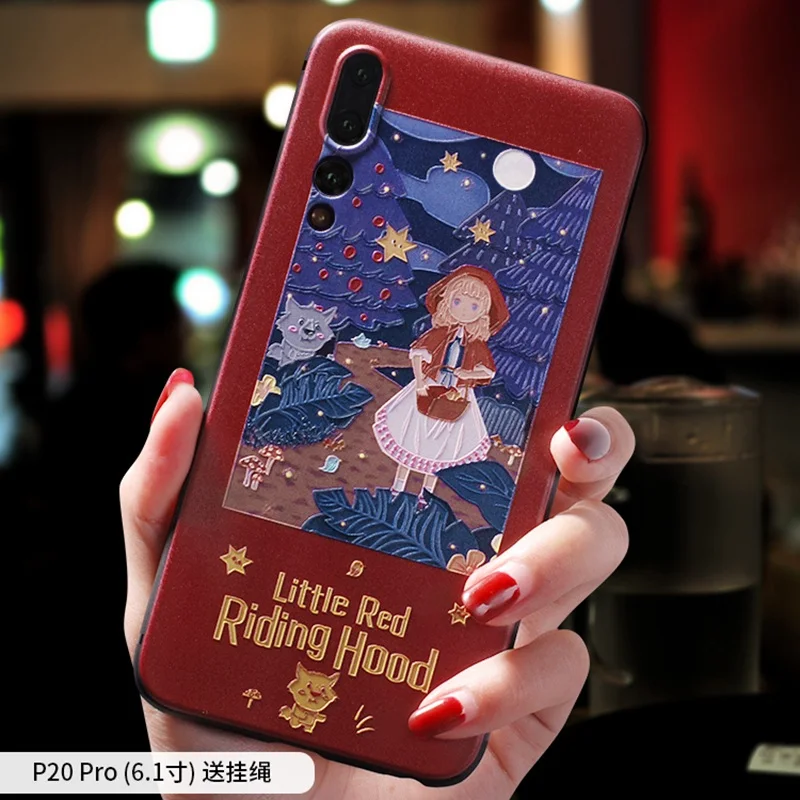 Маленький принц и Красная Шапочка Emboss чехол для huawei P30 PRO P20 PRO P10 плюс MATE 20 PRO MATE 20X крышка - Цвет: 8 P20 PRO
