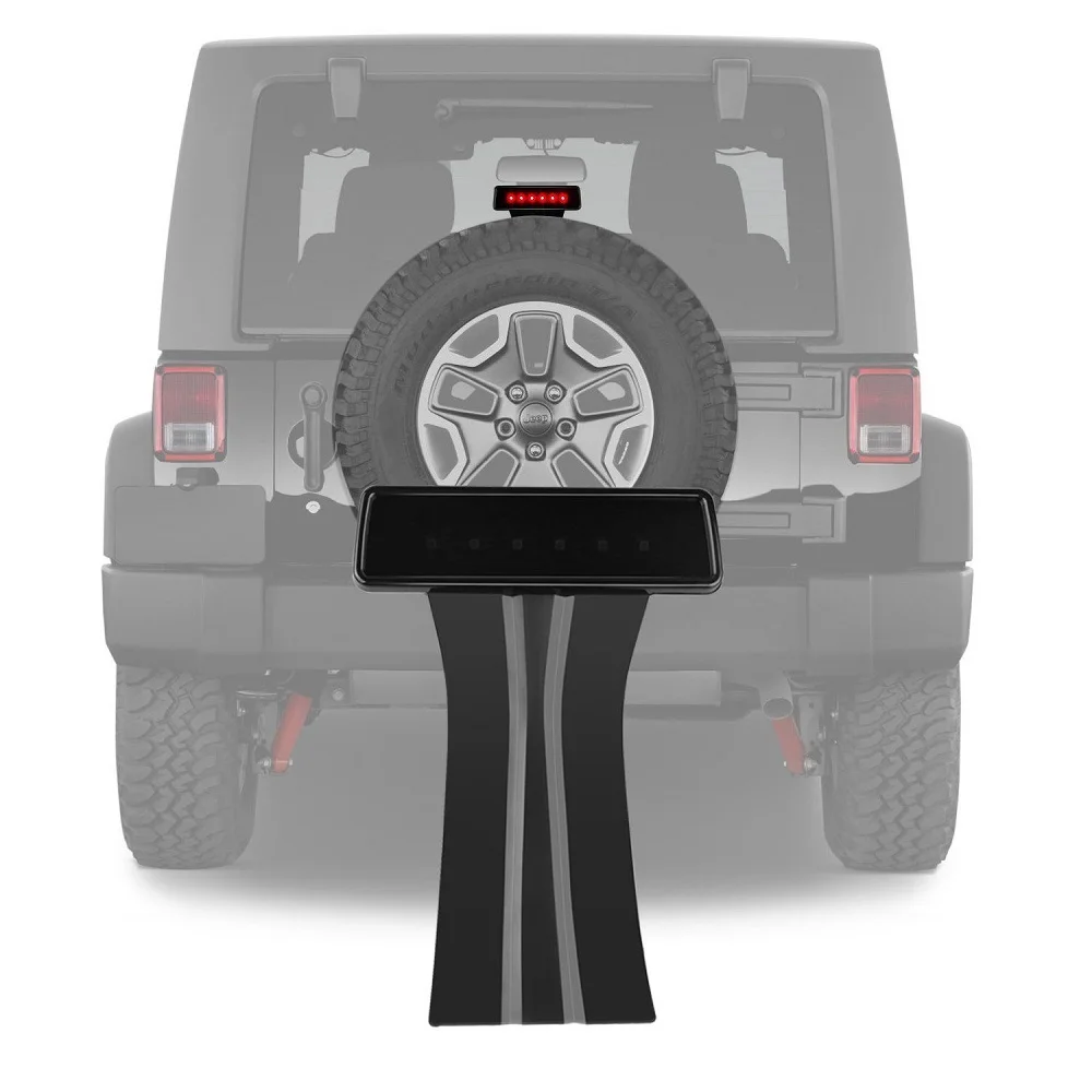 Светодиодный третий стоп-сигнал светильник обратный задний для Jeep Wrangler JK 2007-2017 2/4