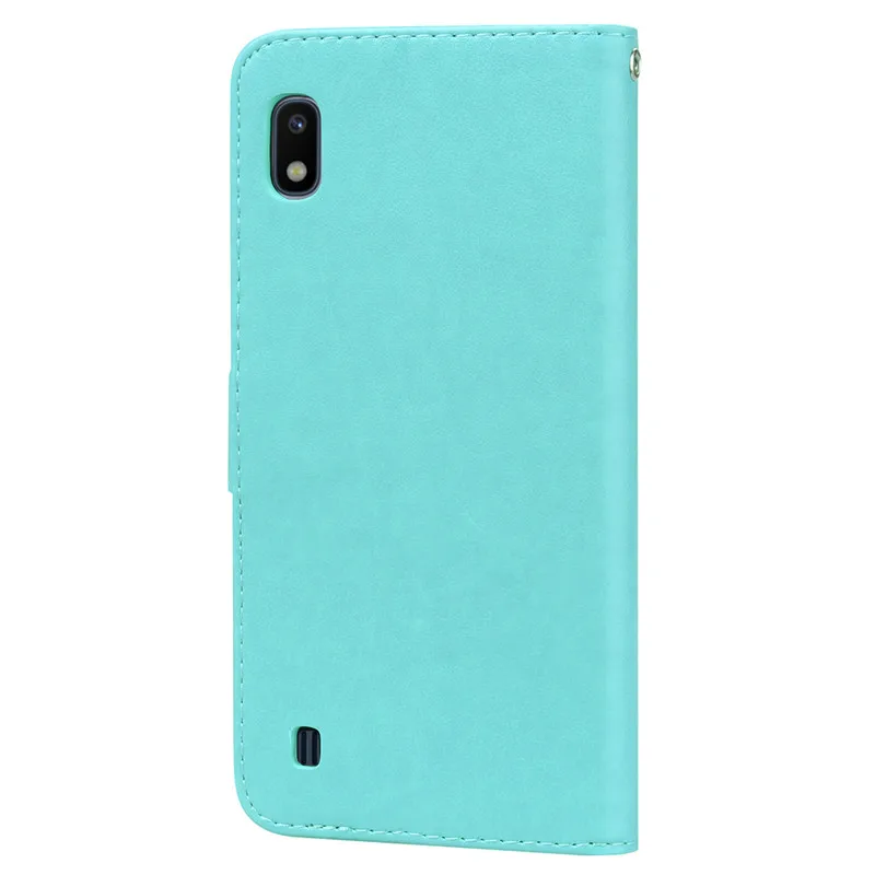 3D цветок тисненый кожаный чехол для samsung Galaxy A10 Чехол Мягкий ТПУ кошелек-книжка на магните чехол для Coque samsung A10 чехол для телефона