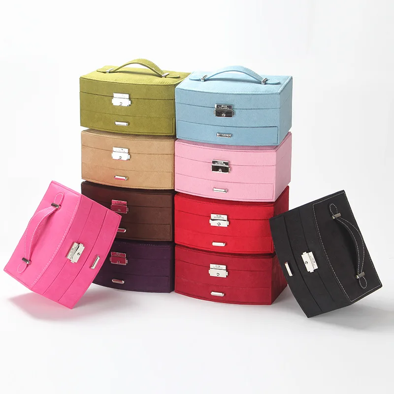 

New Fashion Jewelry Box Gift Box for Jewelry Packaging Display Large Exquisite Makeup Case Luxury Jewelry Organizer Storage Box