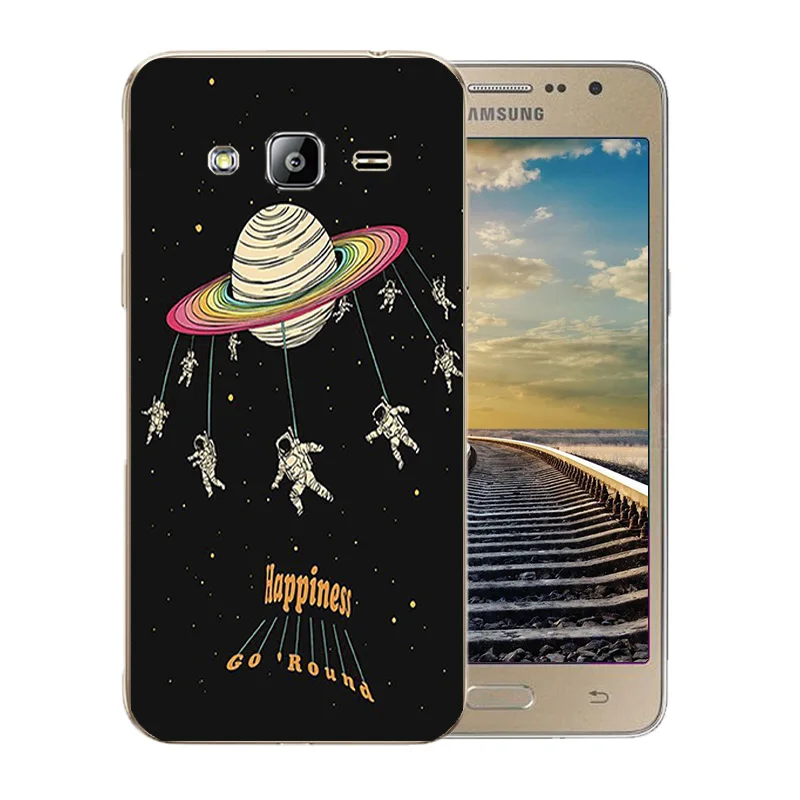 5.0 inch For Samsung Galaxy J2 Prime Silicone Soft Space Moon Pattern Cover for SM-G532F G532 Luxury Phone Case |