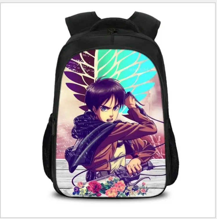 Аниме атака на Титанов Bagpack Eren рюкзаки для подростков детей школьные ранцы