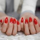 24 шт., блестящие накладные ногти средней длины