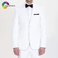 custom made ivorywhite men suit for wedding slim fit groom tuxedo best man blazer jacket pants 2piece costume homme prom wear