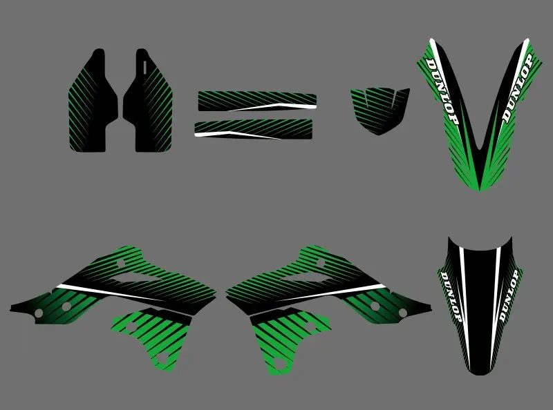 Набор стикеров для печати и создания фонов в 0436 стиле Кавасаки KX250F KXF250 2013 2014 KX 250F