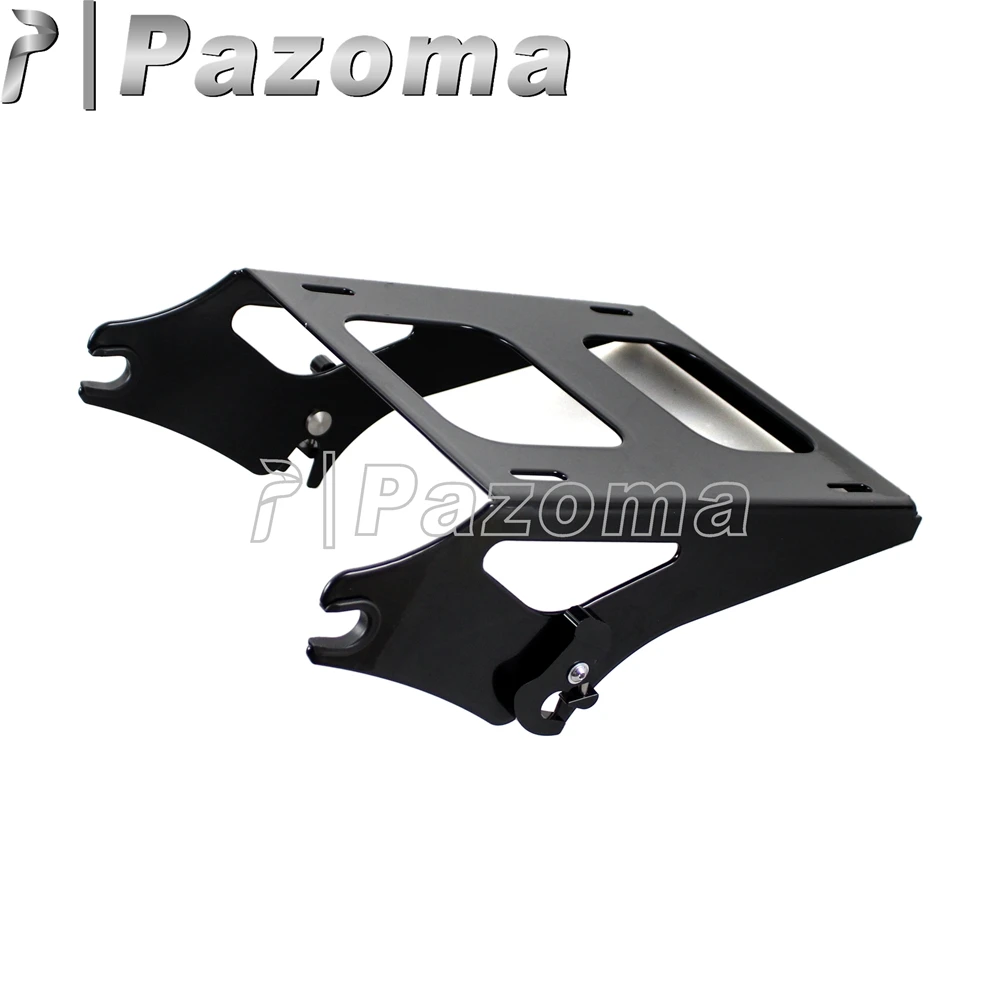 Мотоциклетная черная стальная Съемная двухместная багажная стойка для