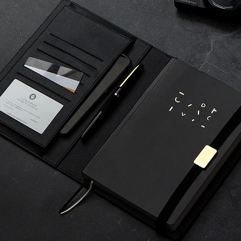 Блокнот на завязках с белым воротником удобный многофункциональный органайзер