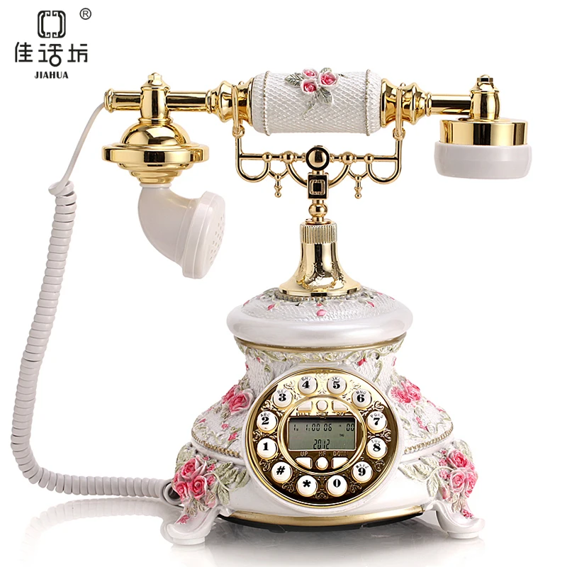 European telephone Caller story Square antique telephones pink retro phone landline Pastoral | Обустройство дома