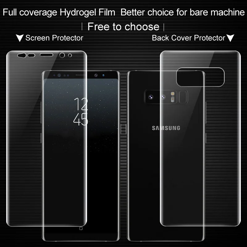 Imak гидрогель 2 пленка полное покрытие тела для Samsung Galaxy S8 Plus Note 8 Note8 защита экрана и