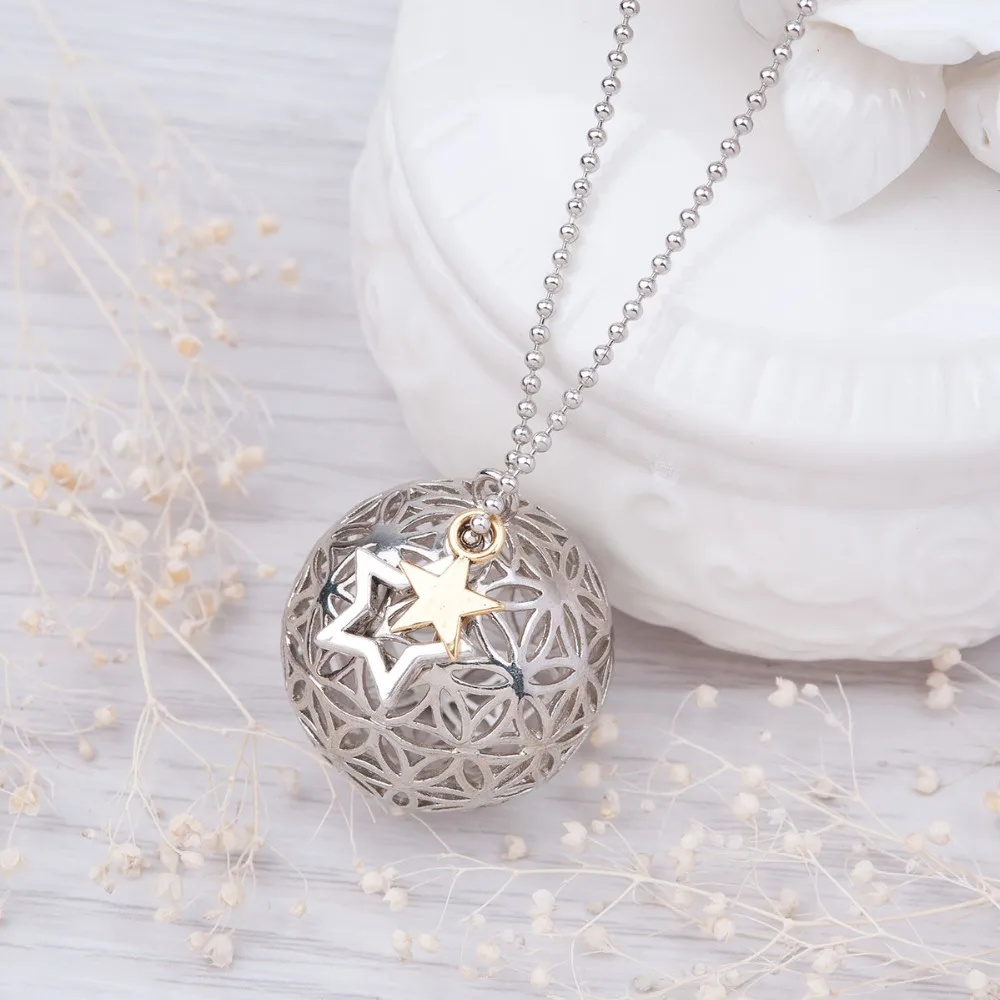 8 сезонов медные Подвески в виде цветка жизни круглое ожерелье серебристого