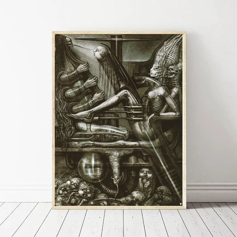 Hr Giger Li II постер художественный шелковый домашний декор 12x18 24x36inch | Дом и сад
