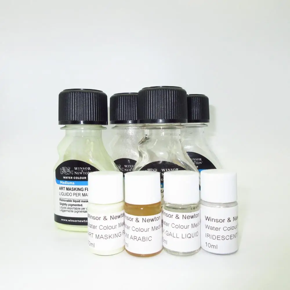 Фото Winsor & Newton акварельные медиаторы мини 10 мл художественная Маскировка OX Gall Gum арабский переливающийся Средний №2