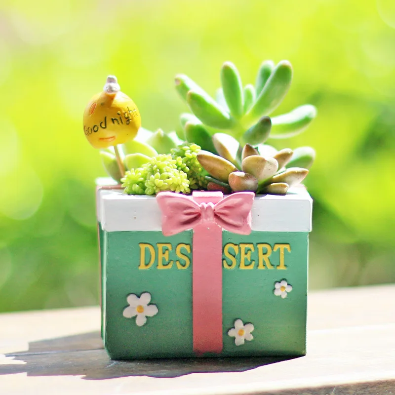 

Creative Cartoon Multi-meat Plant Personality Mini Office Desktop Potted Resin Container Flowerpot Decoration Crafts Home