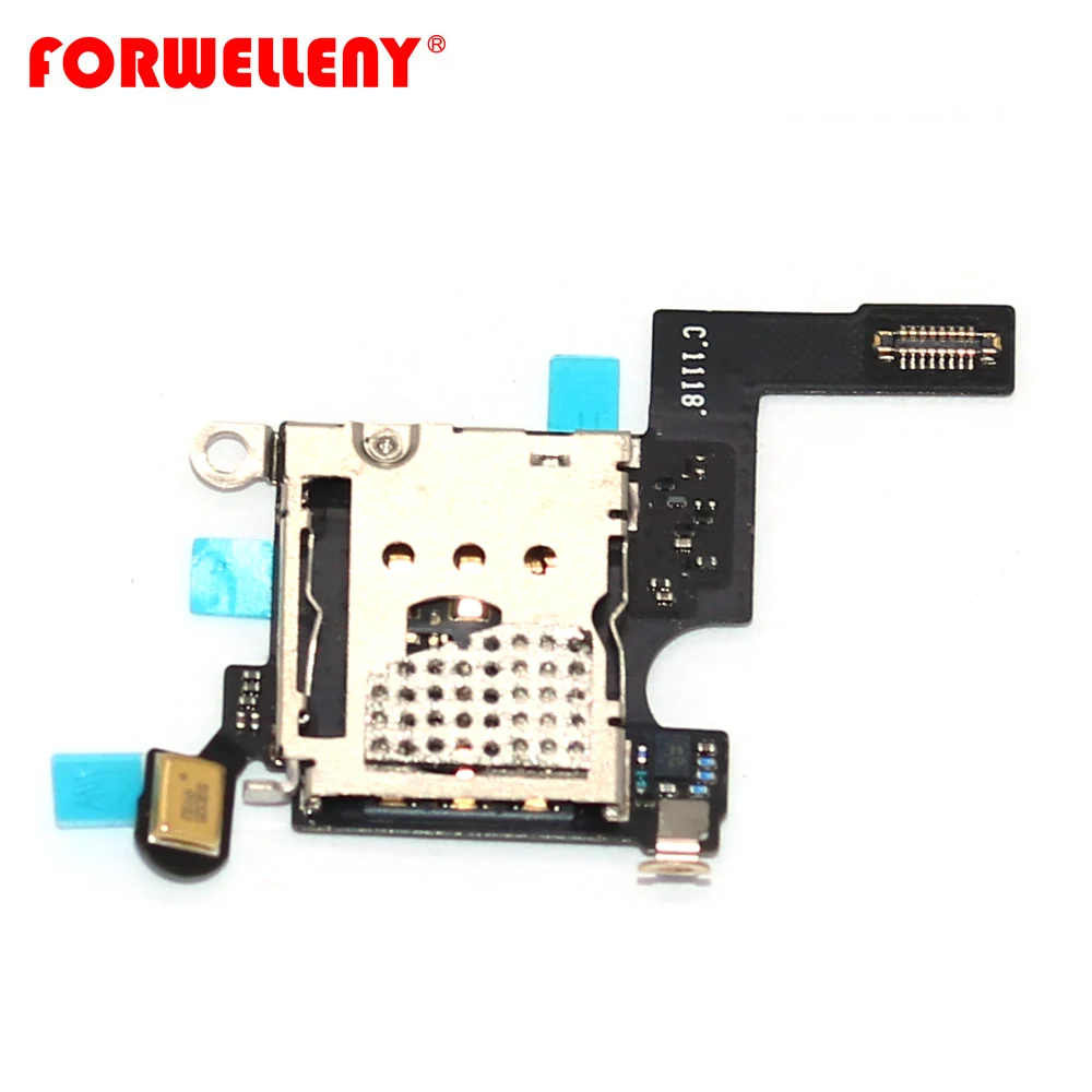 

For Google pixel3 pixel 3 Sim Card Reader Holder Pins Tray Slot Part with micphone mic connector flex cable