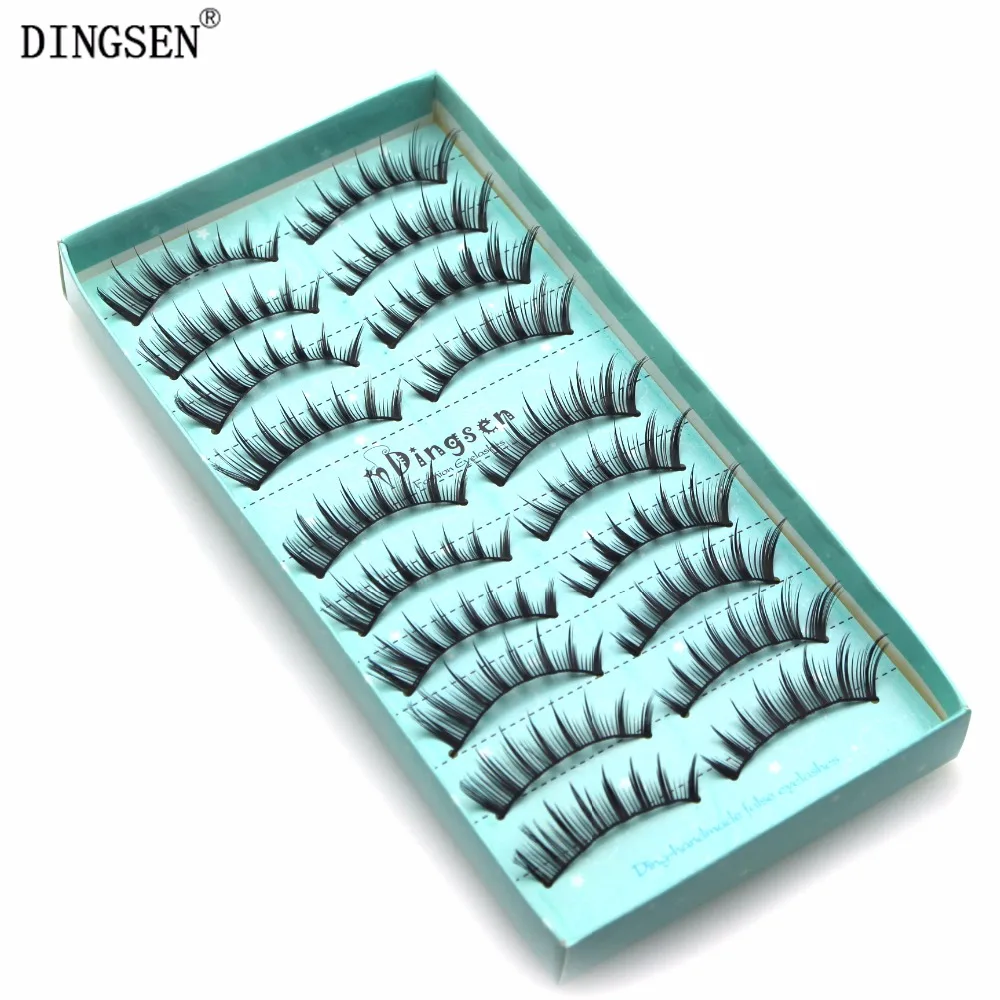 DINGSEN 50 пар lashes Natural Длинные Накладные ресницы тонкие наращивание ресниц макияж