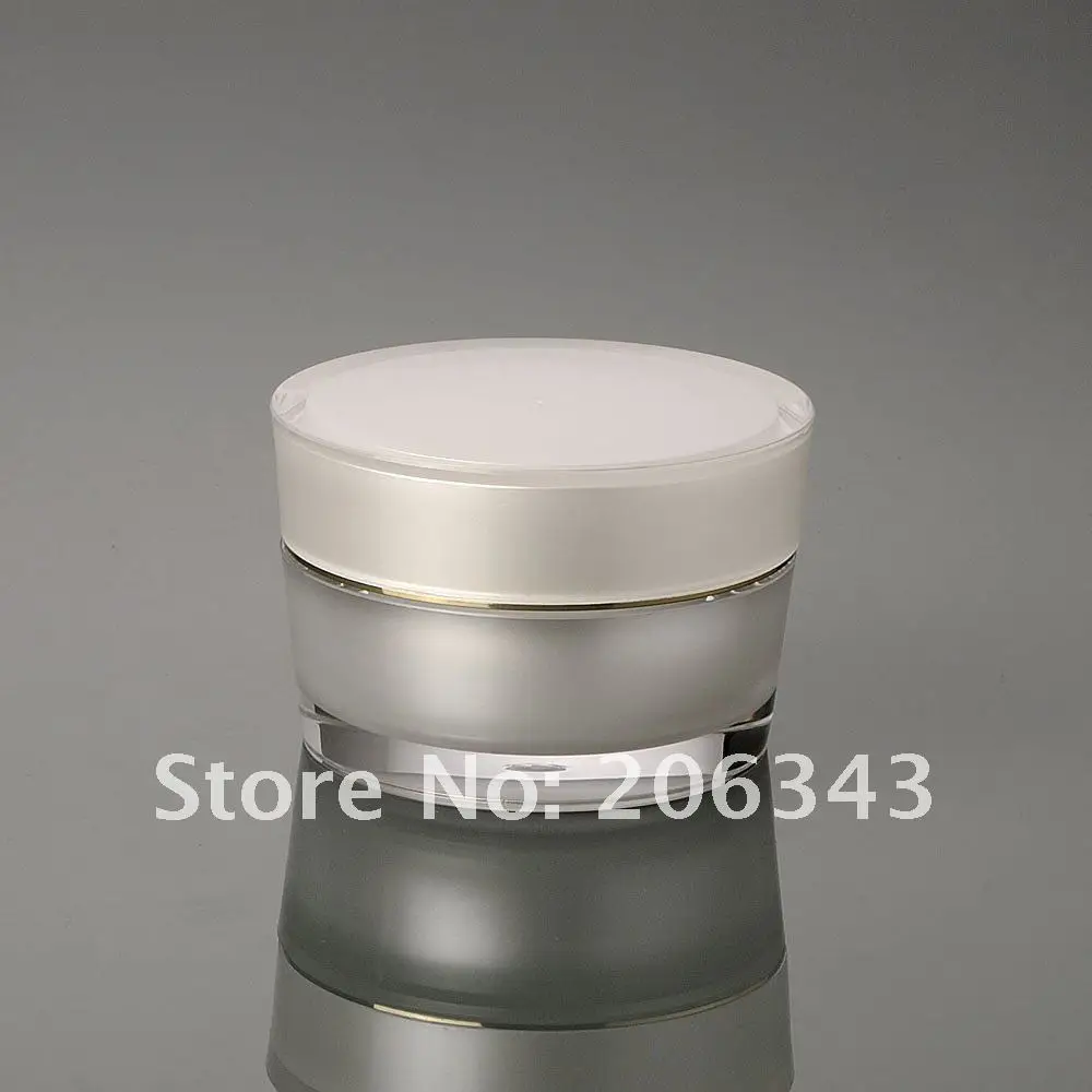 50 г Акриловая банка для крема в форме конуса грушево белого цвета косметическая
