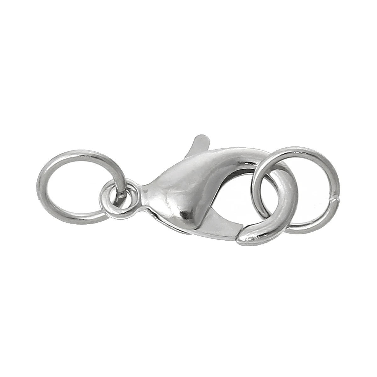 DoreenBeads медная застежка карабин серебристого цвета 25 мм (1 дюйм) x 9 (3/8 дюйма) 2 шт.
