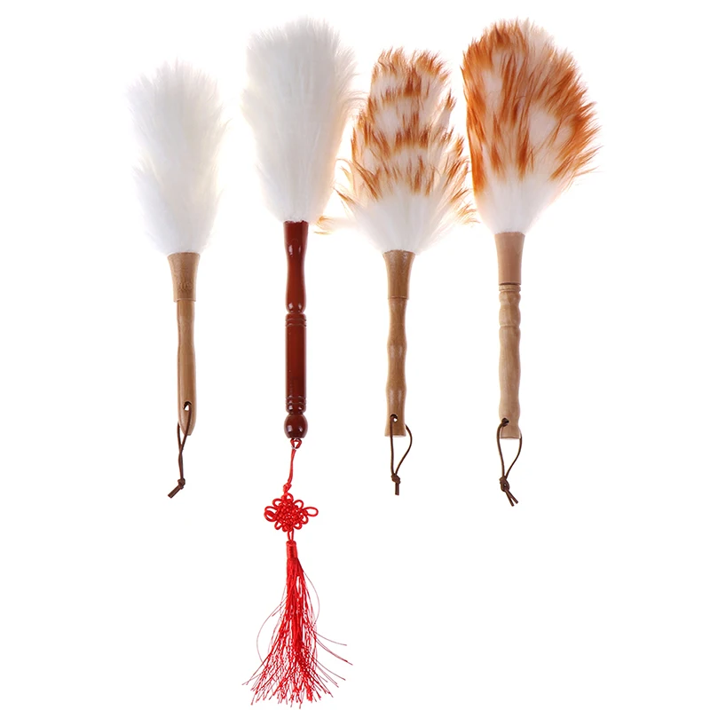 Антистатическая щетка из шерсти и перьев инструмент для очистки пыли деревянная