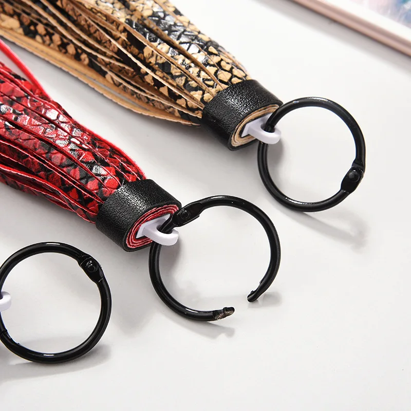 Из кожи ПУ с рисунком под змеиную кожу бахромой брелок кистями usb кабелем для iPhone