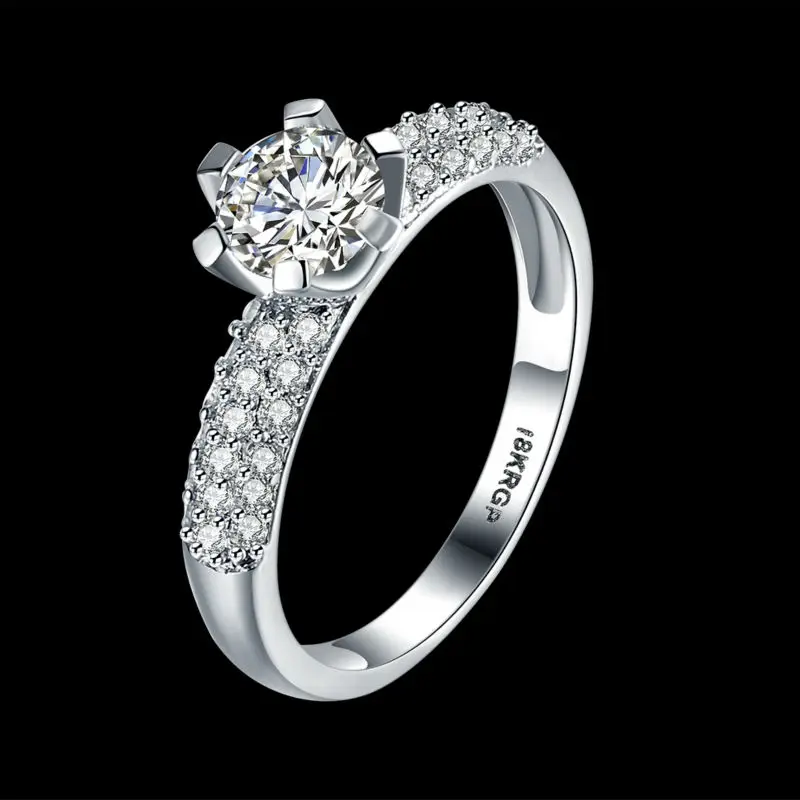 Женское кольцо с инкрустацией в виде сердца|cz rings|rings for women weddingrings |