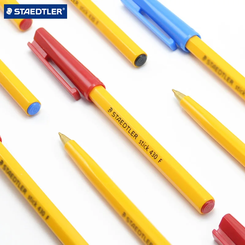 10 шт./лот stedtler stick 430F шариковая ручка 0 5 мм металлическая с пенпоинтом гладкая