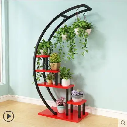 Estante de flores para sala de estar, estanter&iacute;a decorativa para balc&oacute;n, varios niveles, Interior, precio especial, nuevo-2