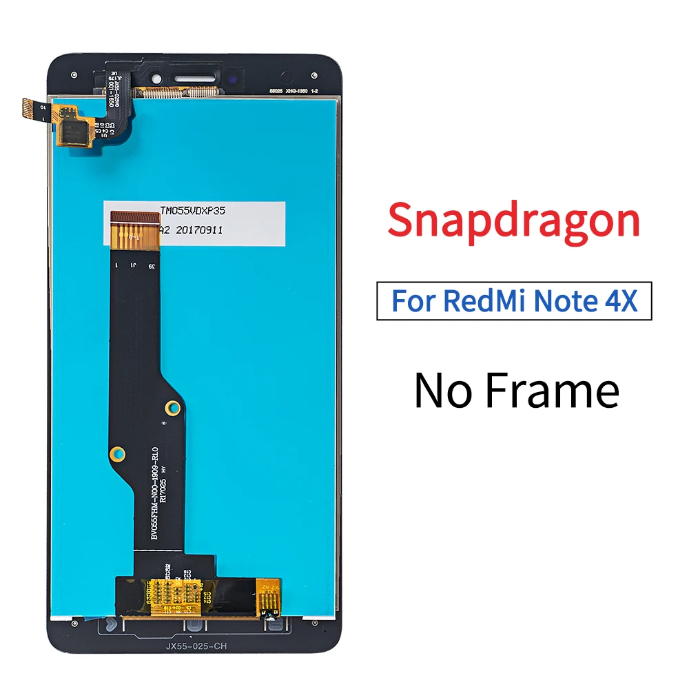 Snapdragon White lcd для Xiaomi Redmi Note 4 lcd кодирующий преобразователь сенсорного экрана в сборе рамка для Redmi Note 4X Дисплей lcd 5,5 дюймов экран - Цвет: Snapdragon White