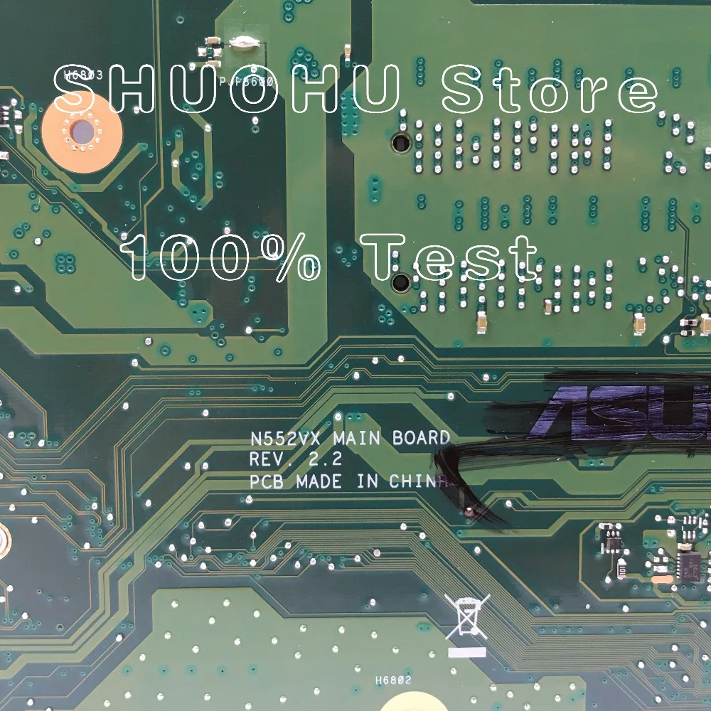 KEFU N552VX для ASUS N552V N552VW протестированная Материнская плата ноутбука 100% рабочая