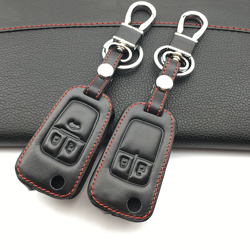 Кожаный чехол для ключа Opel Chevrolet Astra Corsa ADAM S Antara Meriva Zafira Insignia MOKKA пульта