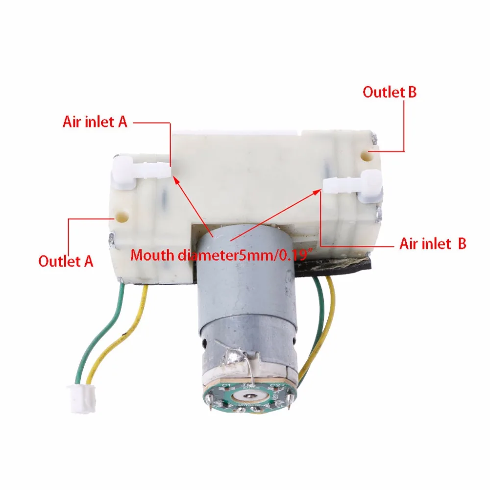 DC 12 V-15 V микро насосы отрицательное давление всасывания мембранный Двойной Головкой Вакуумный Насос